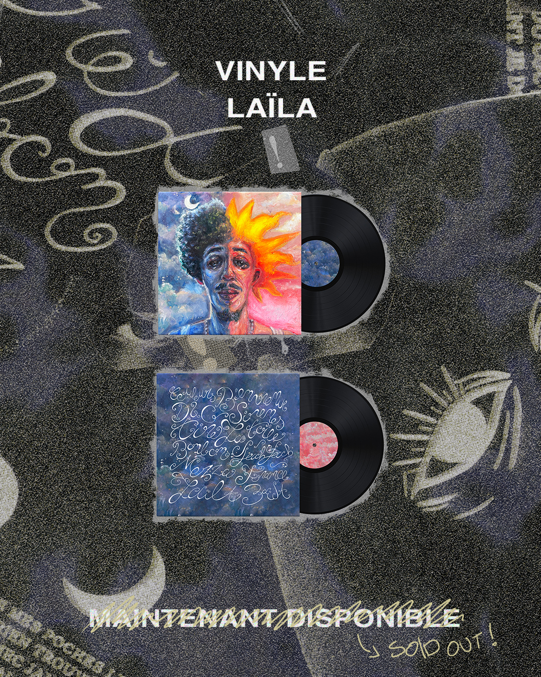 Flyer Merchandising Vinyle Laïla